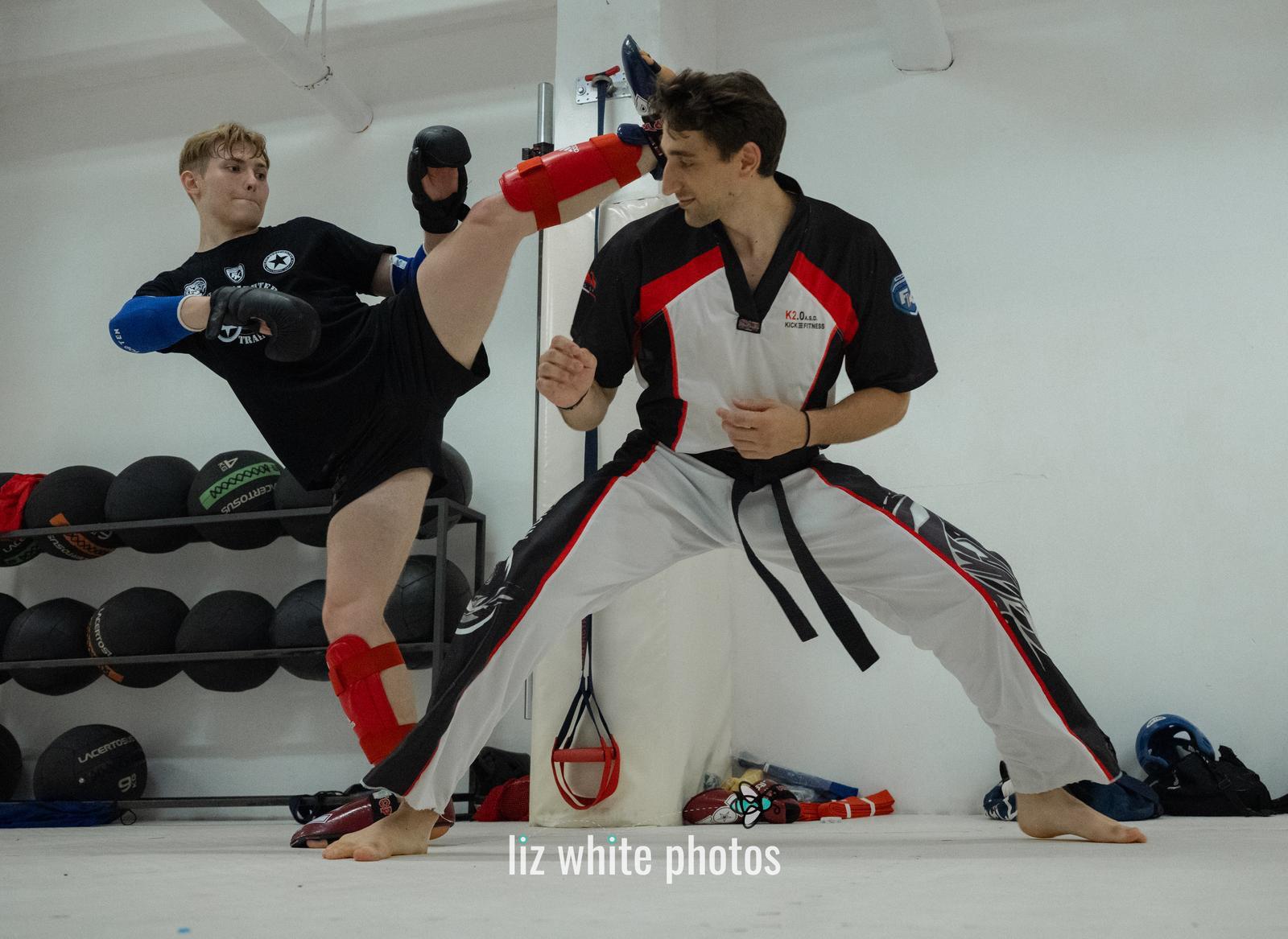 Allenamento di kickboxing alla palestra K2.0 di Palermo