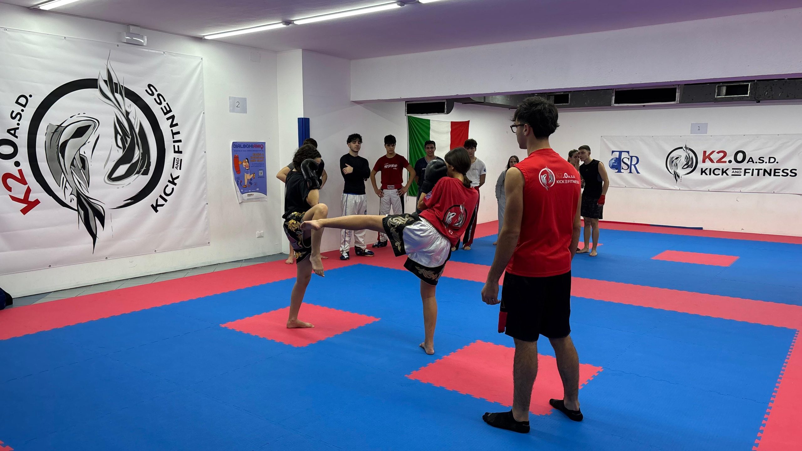 Allenamento di Kickboxing nella palestra K2.0 a Palermo, Viale Lazio